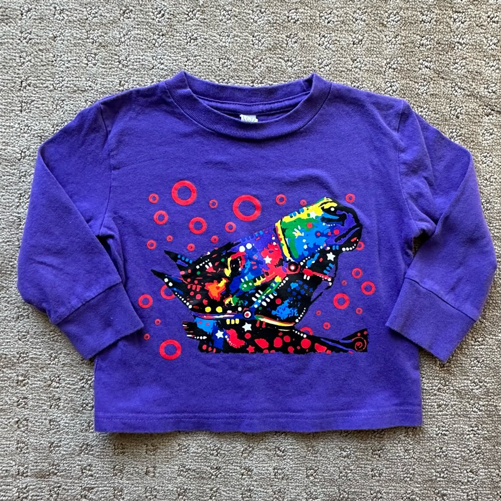 Rabbit Skins Girl’s 3T Bright Colored Long-sleeve Purple shirt.